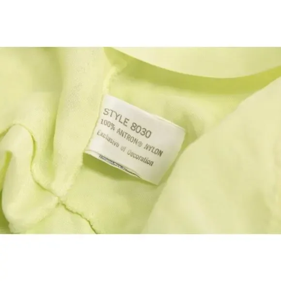 Vintage Gossard Artemis Full Slip size 34 Pretty Lace Trim Chartreuse Green nylo - Picture 10 of 11